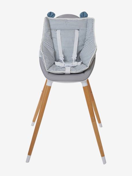 VERTBAUDET High Chair Cushion Blue Stripes+ecru+mustard+White - vertbaudet enfant 