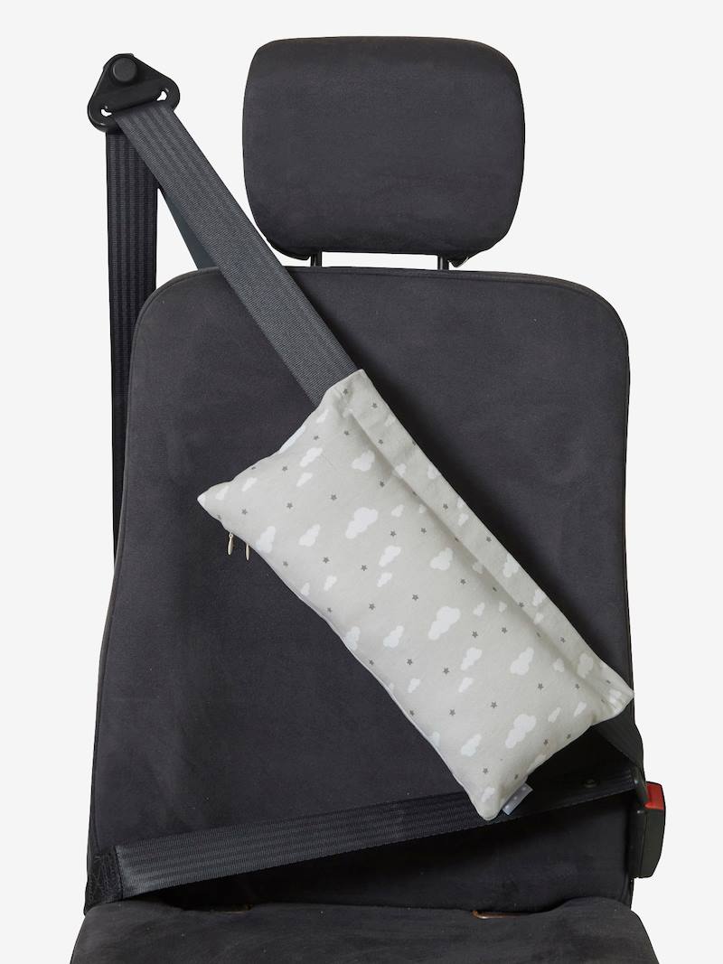 Seat Belt Pad for Children light grey/print