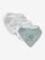 3 Bandana-Style Bibs in Cotton Gauze Brown+crystal blue+GREEN DARK ALL OVER PRINTED+Light Green+old rose+sage green+White/Print - vertbaudet enfant 