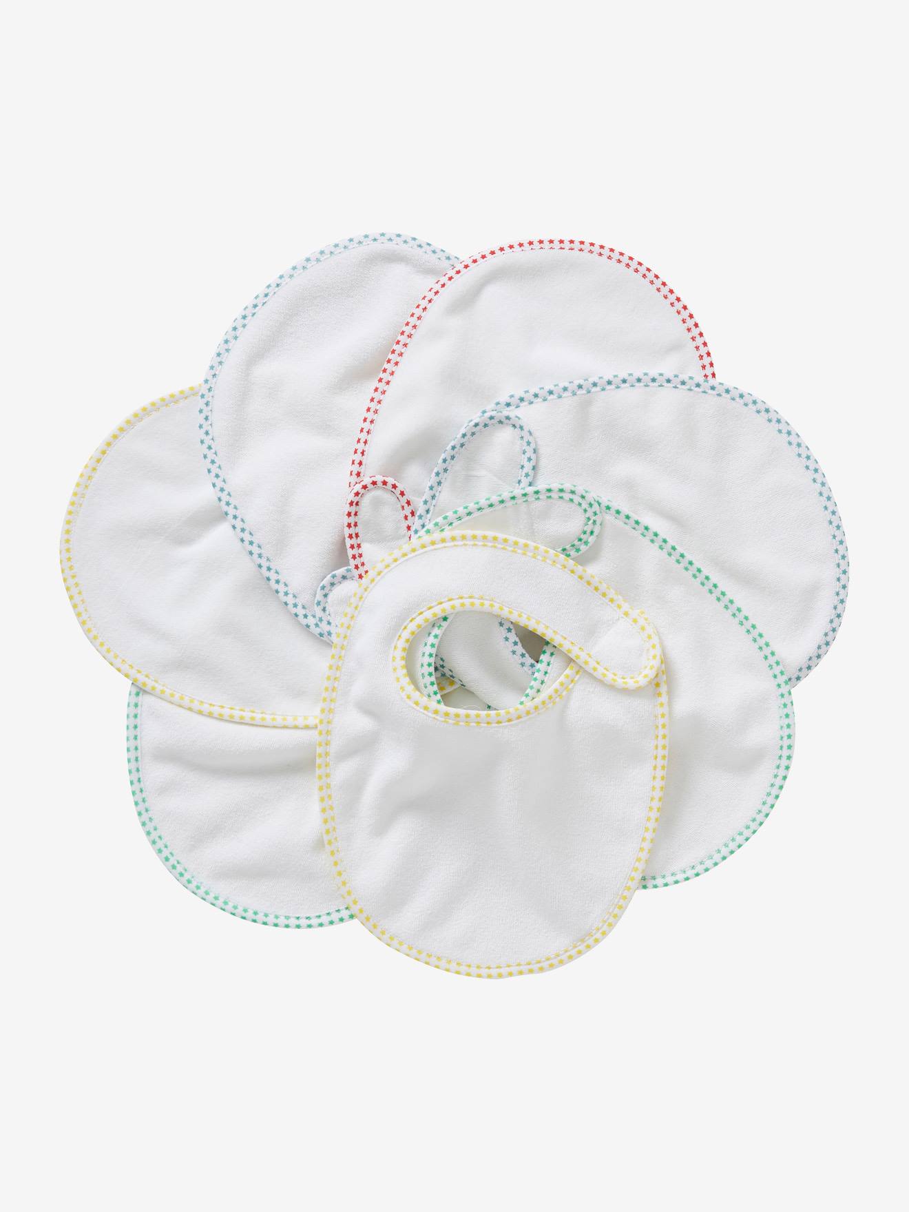 white newborn bibs