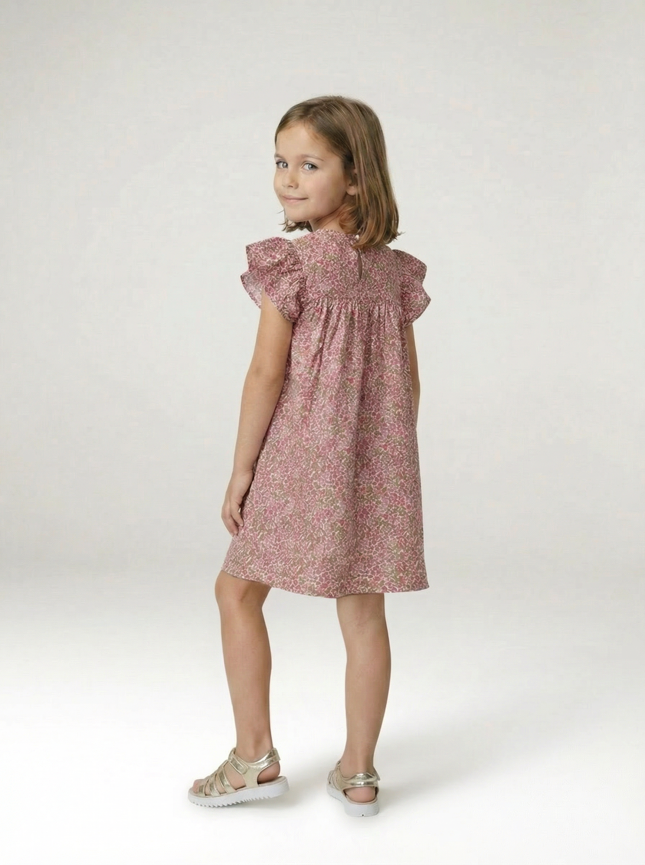 Robe En Coton Rose Taille 12 - Sans Manches, Col V - Style Fit & Flare - Occasion Très Bon état