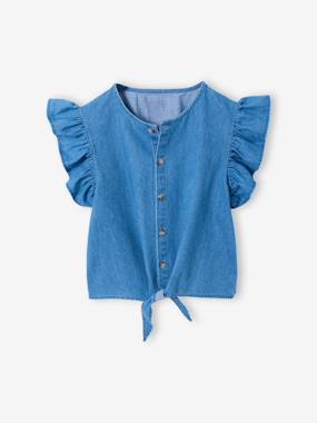 Robe en denim avec laçage - Bleu denim clair - FEMME | H&M CA