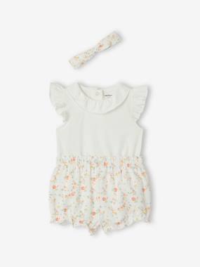 Bodysuit, short and band for head accessories for hair set  - vertbaudet enfant