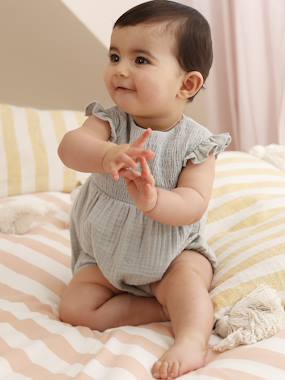 -Cotton Gauze Romper for Girls
