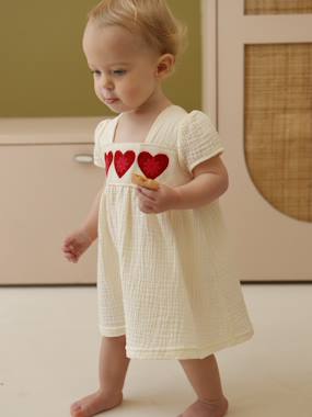 Crochet heart baby girl's dress  - vertbaudet enfant