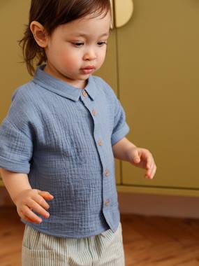Boy's cotton gauze shirt  - vertbaudet enfant