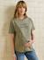 Organic Cotton* T-Shirt with Slogan, for Maternity cappuccino+ecru+khaki - vertbaudet enfant 