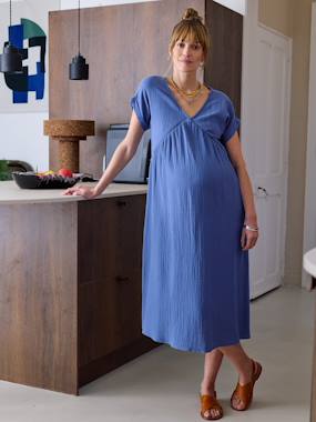 Vêtements de grossesse-Robe longue grossesse et allaitement 