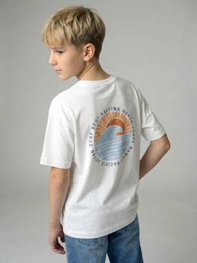 Garçon-T-shirt, polo, sous-pull-T-shirt garçon motif devant/dos effet délavé