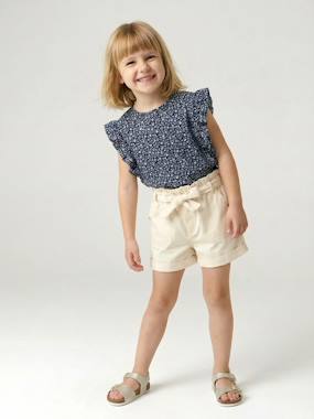 -Paperbag Shorts for Girls