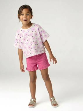 -Twill frill short for girls