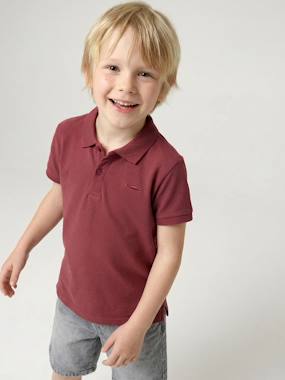 Boys-Short Sleeve Polo Shirt, Embroidery on the Chest, for Boys