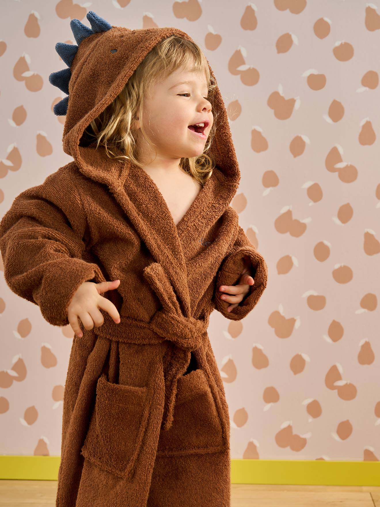 Dinosaur Bathrobe for Babies - camel, Bedding & Decor