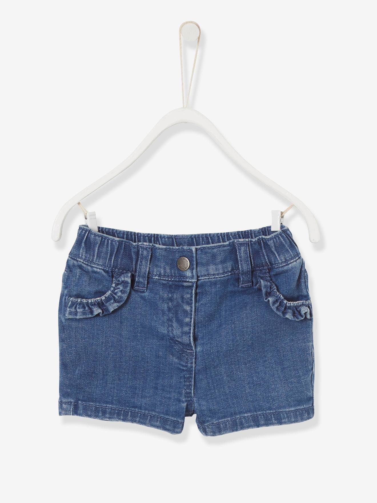 Denim Shorts for Baby Girls - blue dark 
