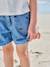Embroidered girl's short medium blue+rose+sage green - vertbaudet enfant 