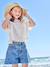 Embroidered girl's short medium blue+rose+sage green - vertbaudet enfant 