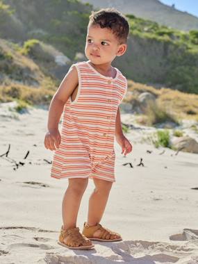 Striped baby playsuit  - vertbaudet enfant