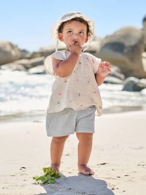 Girls' cotton gauze shorts  - vertbaudet enfant