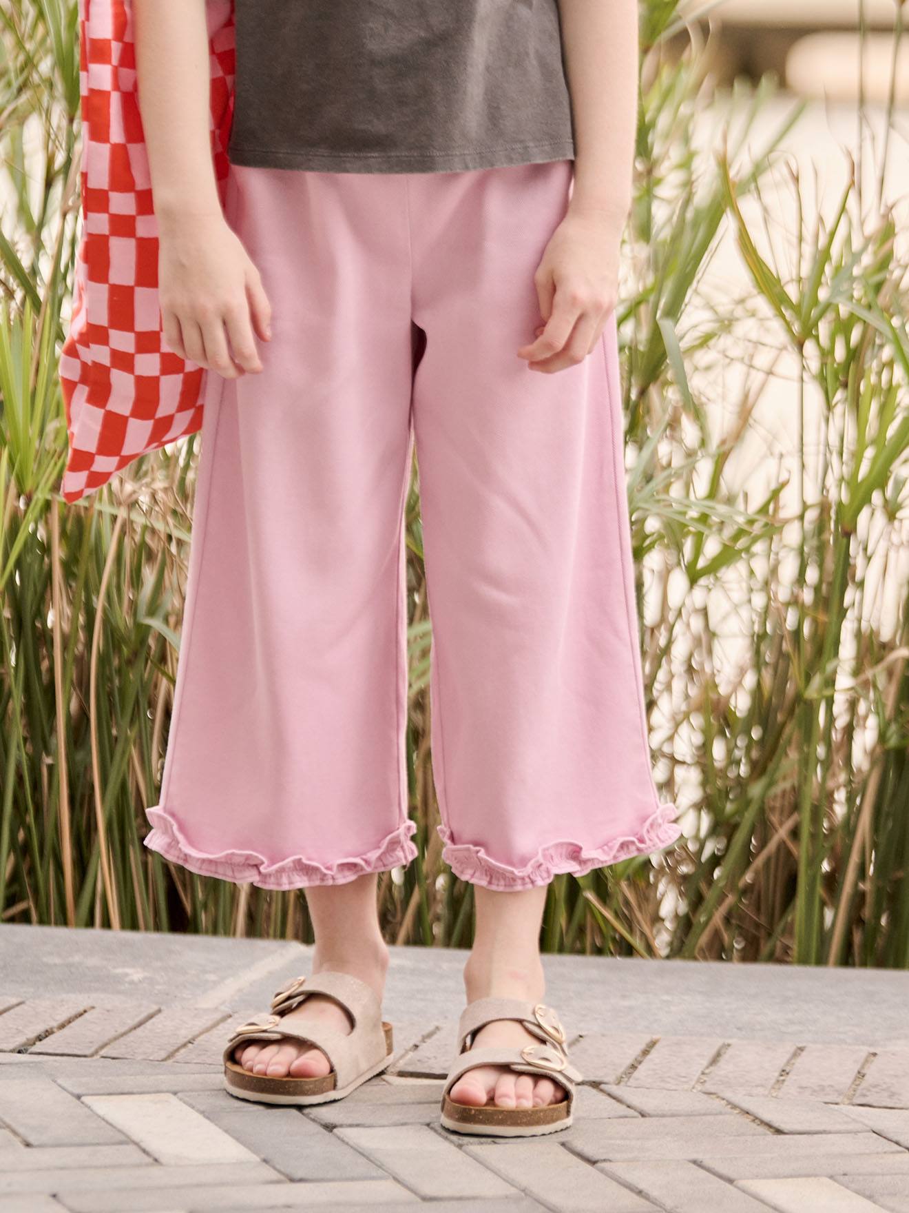 Wide-Leg, Lyocell Bermuda Shorts for Girls - lilac, Girls