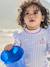 3-piece striped swimsuit light blue - vertbaudet enfant 