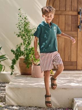 -Boy's striped bermuda shorts
