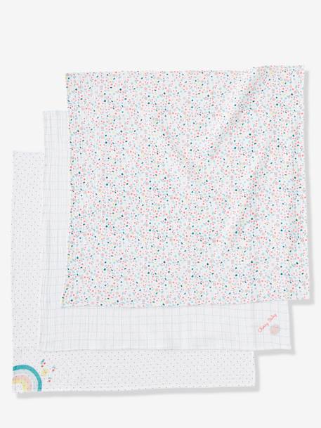 Les 3 Langes En Gaze De Coton Bebe Cerise Oeko Tex Blanc Multico Jouet Les 3 Langes En Gaze De Coton Bebe Cerise Oeko Tex Blanc Multico Jouet
