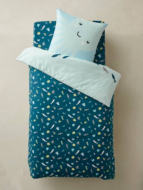 Parure Housse De Couette Taie D Oreiller Enfant Fonds Marins Oeko Tex Bleu Linge De Lit Deco Parure Housse De Couette Taie D Oreiller Enfant Fonds Marins Oeko Tex Bleu Linge De Lit Deco
