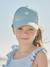 Casquette enfant fille coeur brodé bleu pâle+rose pâle+vert d'eau - vertbaudet enfant 