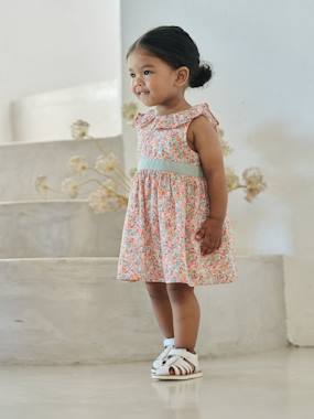 Baby girl's dress with bow and back opening  - vertbaudet enfant