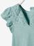 T-shirt fille avec détails broderie anglaise BLANC+bleu marine+corail+fuchsia+mauve+VERT PALE - vertbaudet enfant 