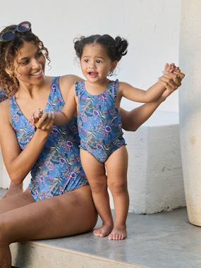 Bébé-Maillot de bain, accessoires de plage-Maillot bain bébé fille Capsule famille