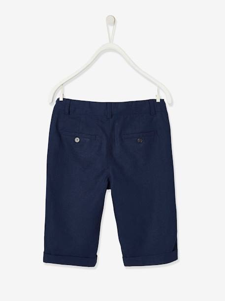 Bermuda Shorts in Cotton/Linen for Boys Beige+blue+Dark Blue+sage green - vertbaudet enfant 