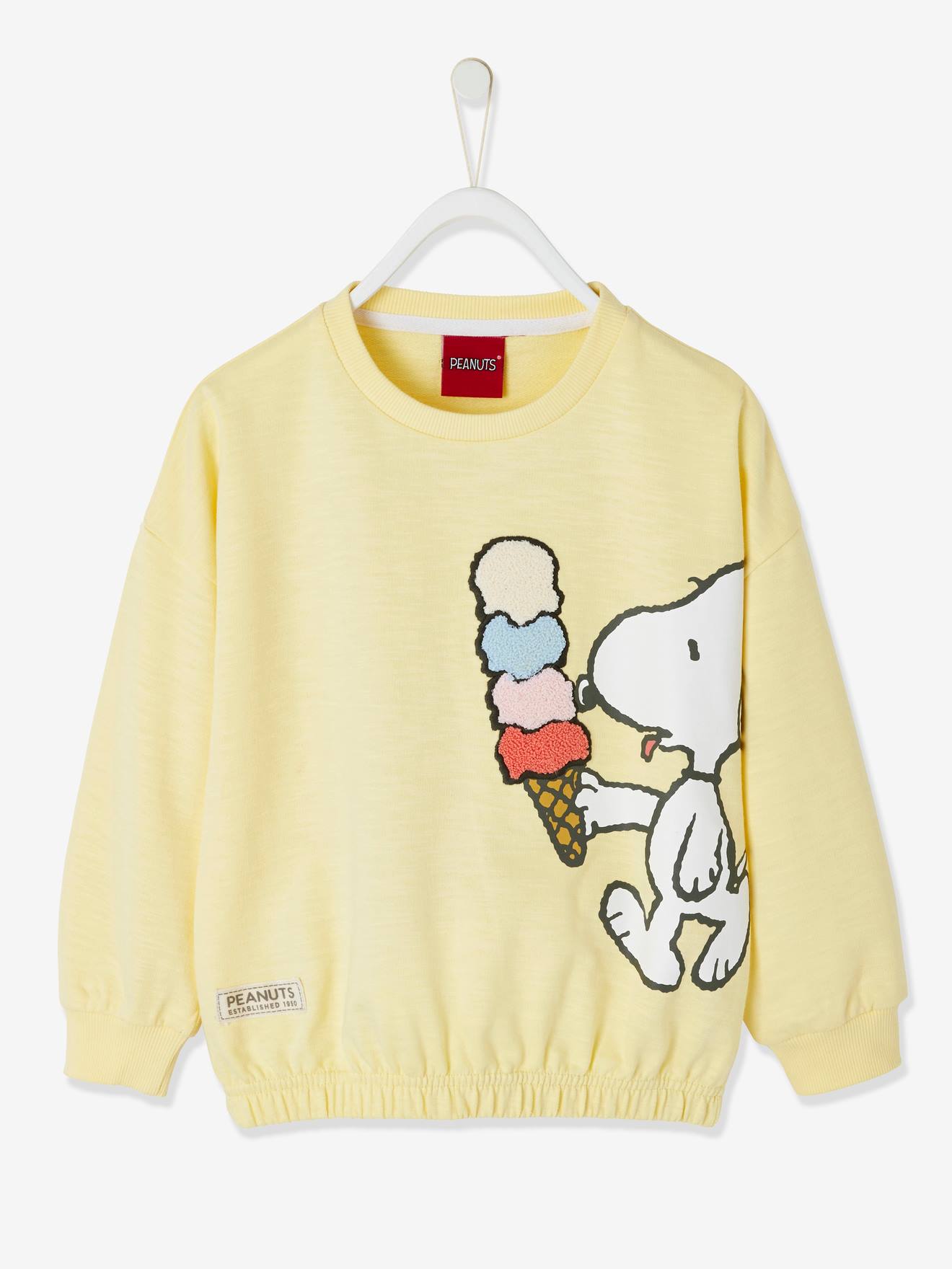 yellow snoopy sweatshirt