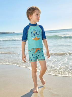 UV-Protection T-Shirt & Shorts Swim Set for Boys   - vertbaudet enfant
