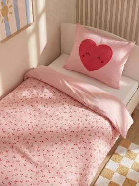 -Zipped Bedding Set with Recycled Cotton, CHERRY
