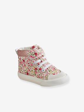 Shoes-Baby Footwear-Baby Girl Walking-High-Top Trainers, for Baby Girls
