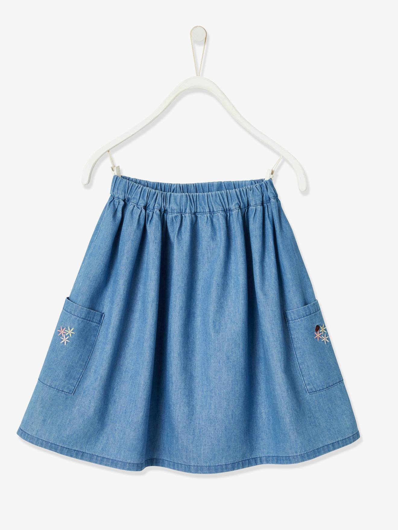 light denim skirt