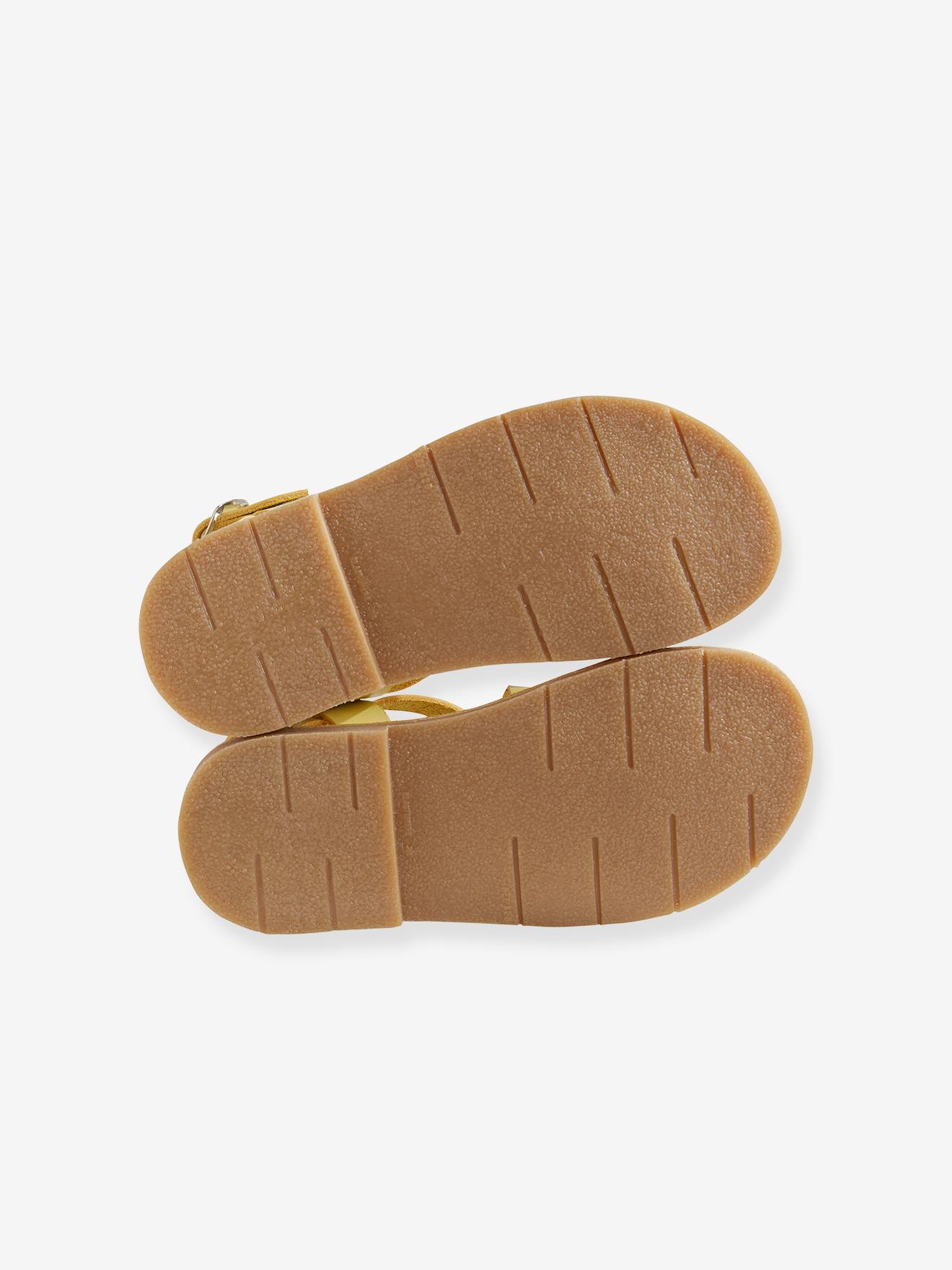 Girls tan hot sale leather sandals