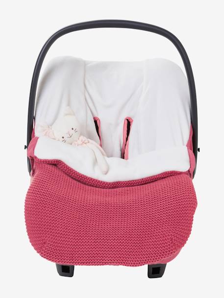 Chanceliere En Tricot Double Polaire Pour Siege Auto Coque 0 9 Mois Framboise