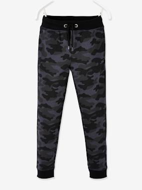 Sportwear-Fleece Joggers for Boys, Camouflage Print
