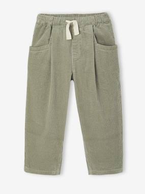 Pantalon fille velours forme loose   - vertbaudet enfant