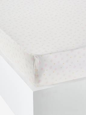 Linge de lit & Déco-Linge de lit enfant-Drap housse LAPIN ROMANTIQUE