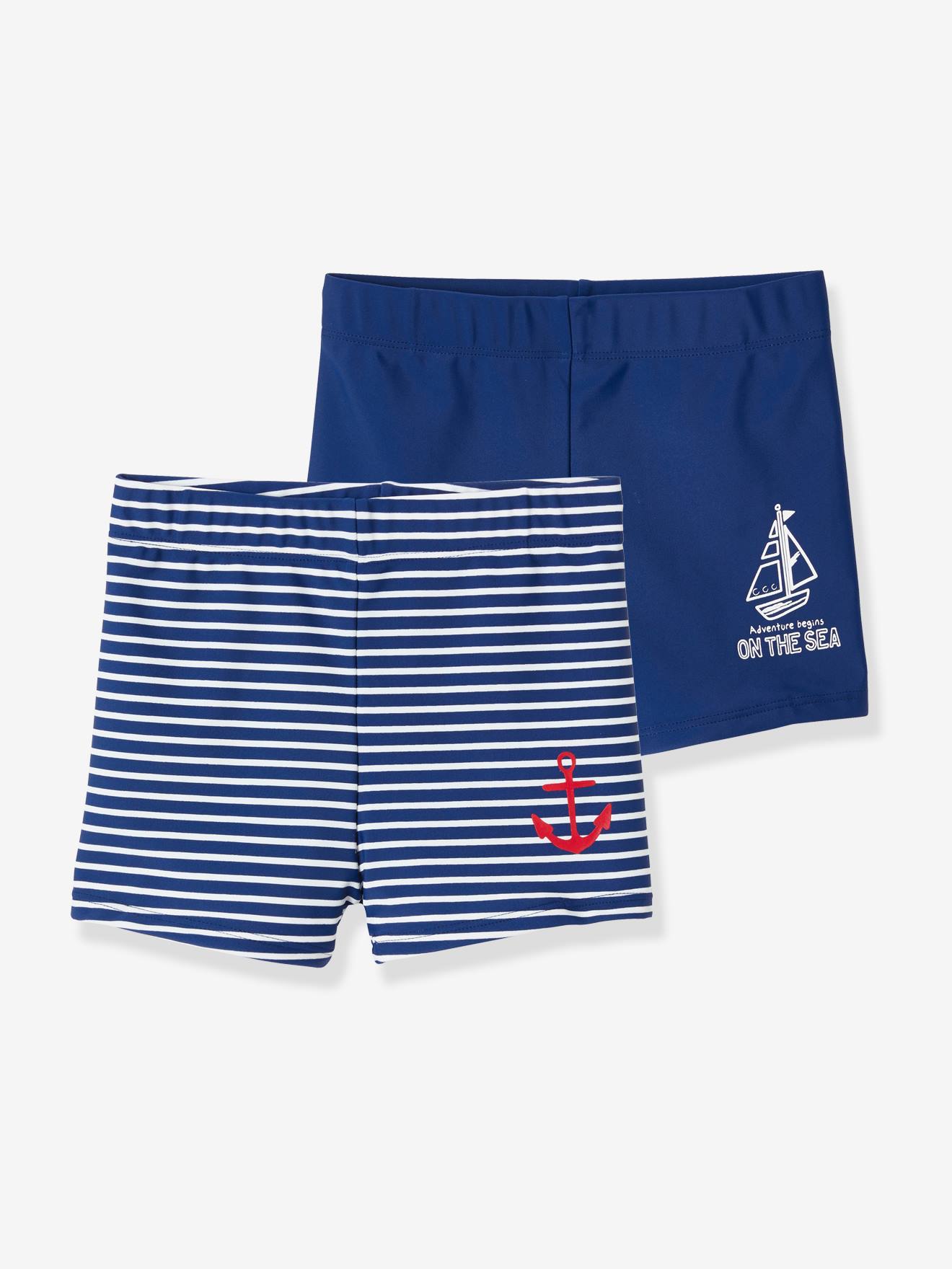 boys blue swim trunks