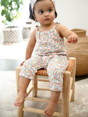 Baby-Fleece Jumpsuit & Hairband Set for Baby Girls