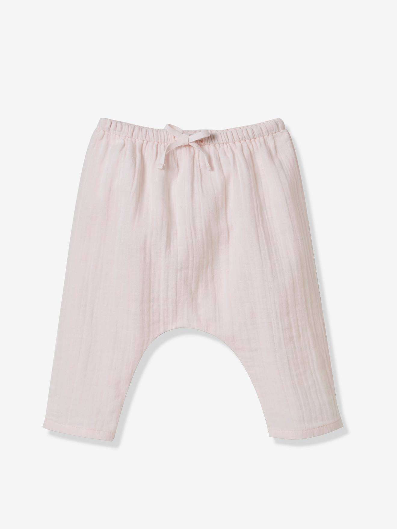 cotton seersucker harem jumpsuit baby