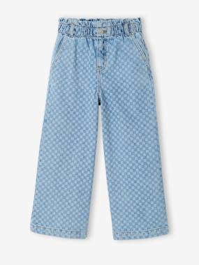 Pantalon fille large motifs fantaisie   - vertbaudet enfant