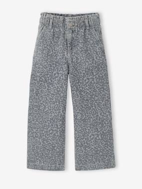 Pantalon fille large motifs fantaisie   - vertbaudet enfant
