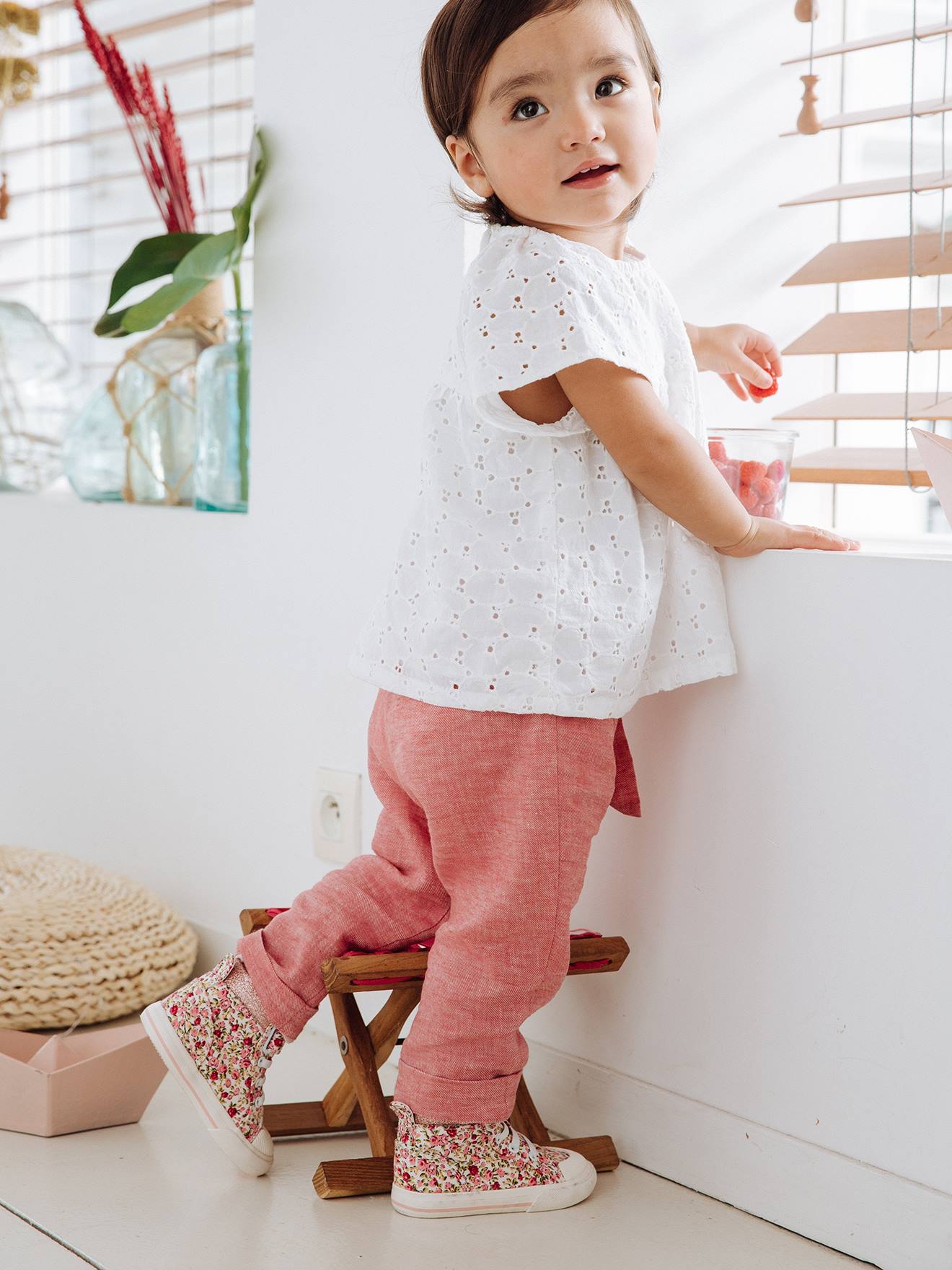 baby girl cotton trousers