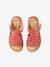 Sandales multi-brides cuir fille CAMEL+jaune+Jaune fluo+ROSE - vertbaudet enfant 