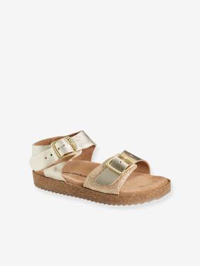 Chaussures-Chaussures fille 23-38-Sandales moussées cuir fille